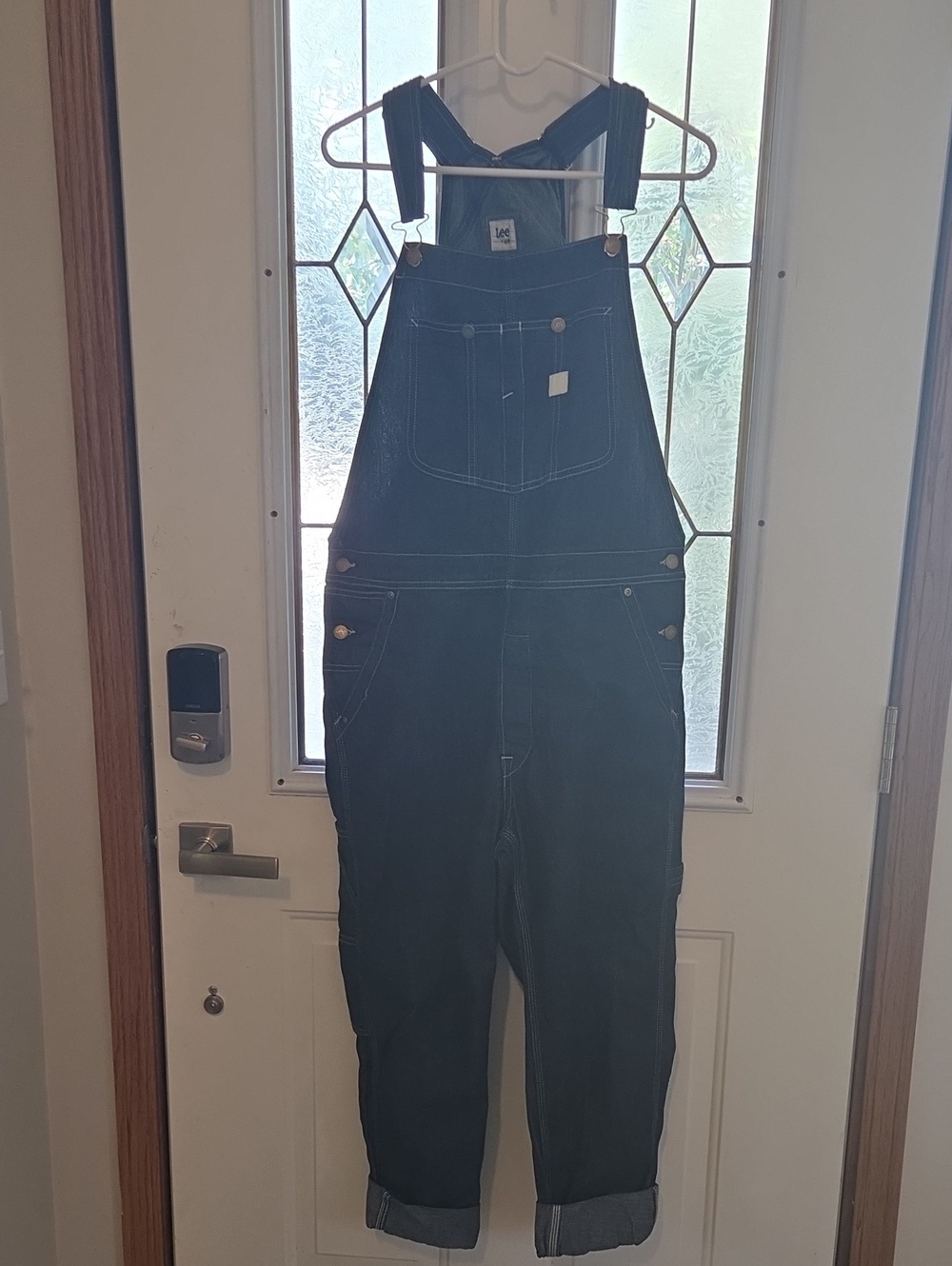Lee Unisex Dark Blue Relaxed Denim Overalls